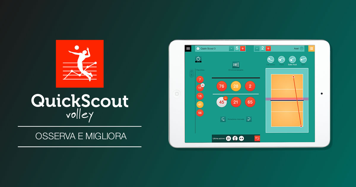 Quick Scout Machine Quick Scout Volley - Osserva e migliora - iOs e Android App